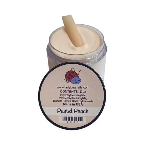 LadyBug Pastel Peach Acrylic Powder 2 Oz