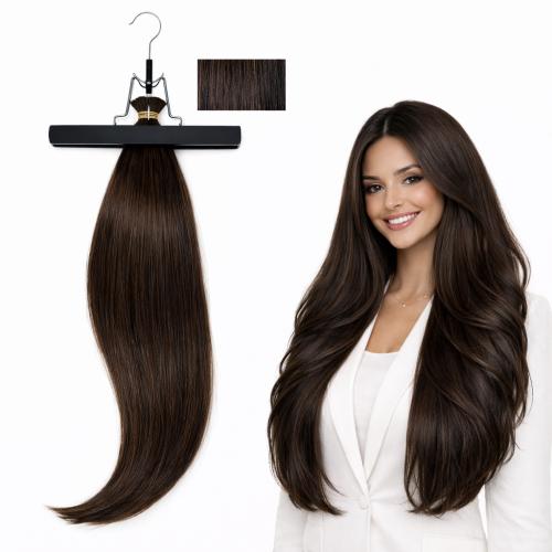 Remy Human Hair Extensions- #2 Brown 26in